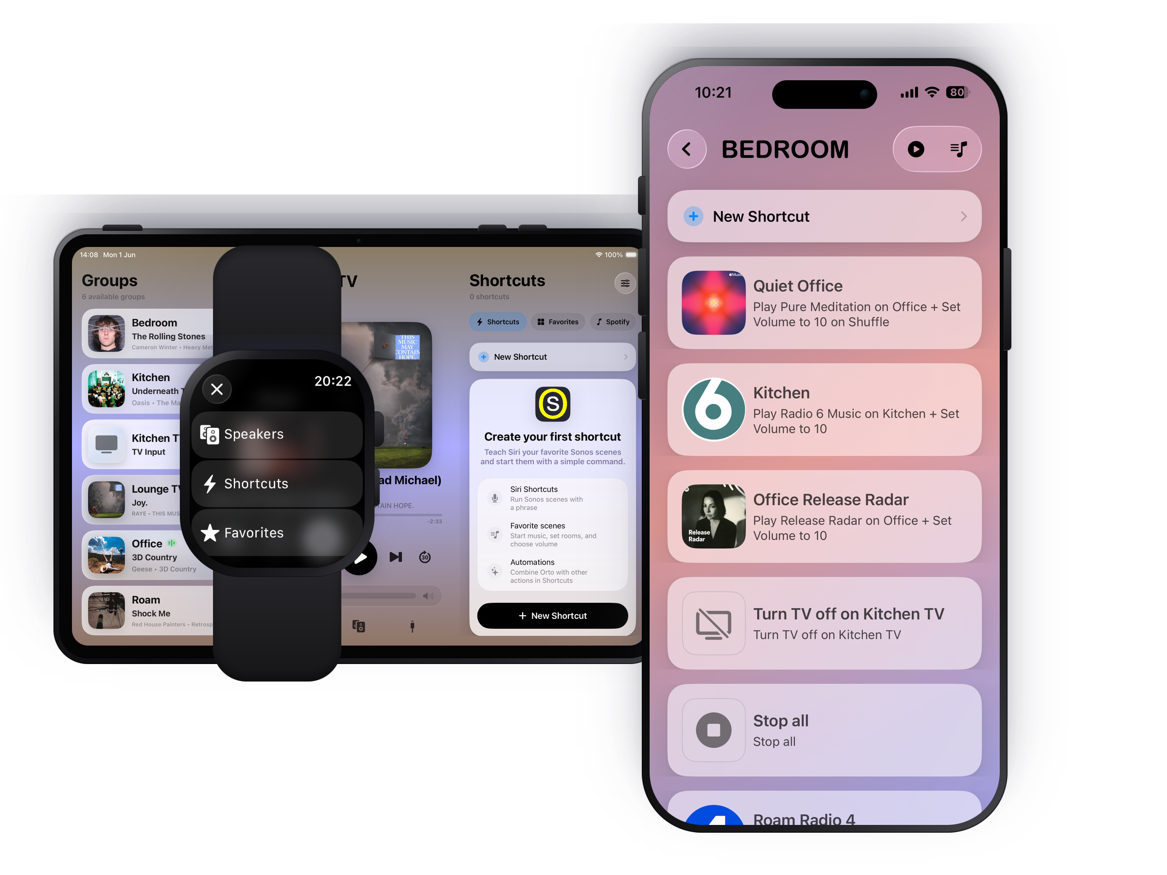 Orto Sonos Siri Shortcuts and automations
